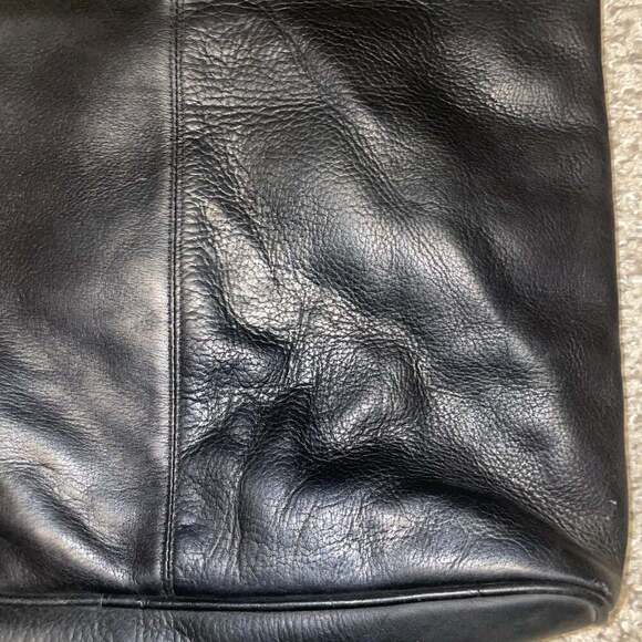 FRYE Black Leather Hobo Shoulder Bag Tote - Picture 3 of 8